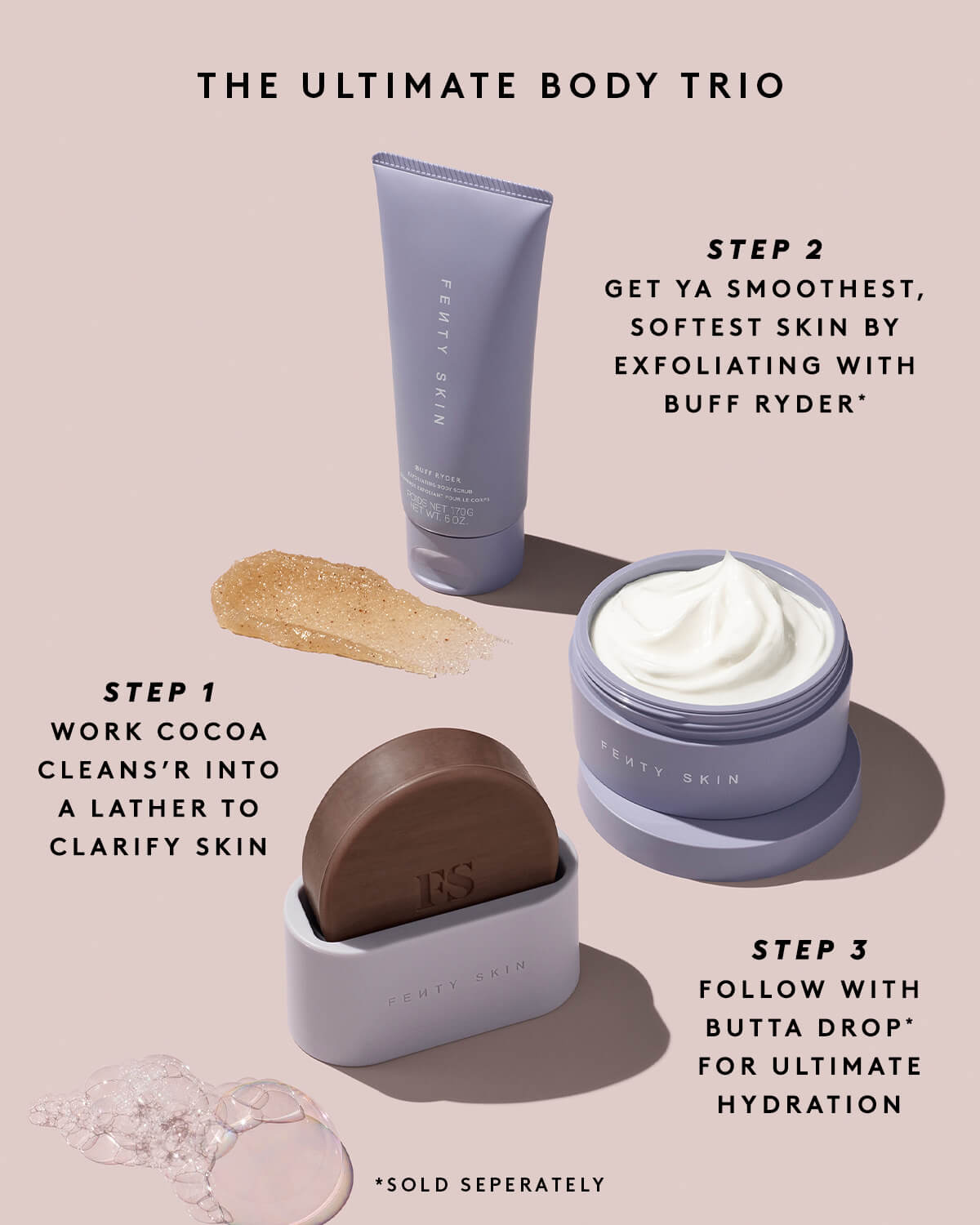 Cocoa Cleans'r Soothing All-Over Cleansing Bar with Coconut Oil + Shea Butter - Image 3